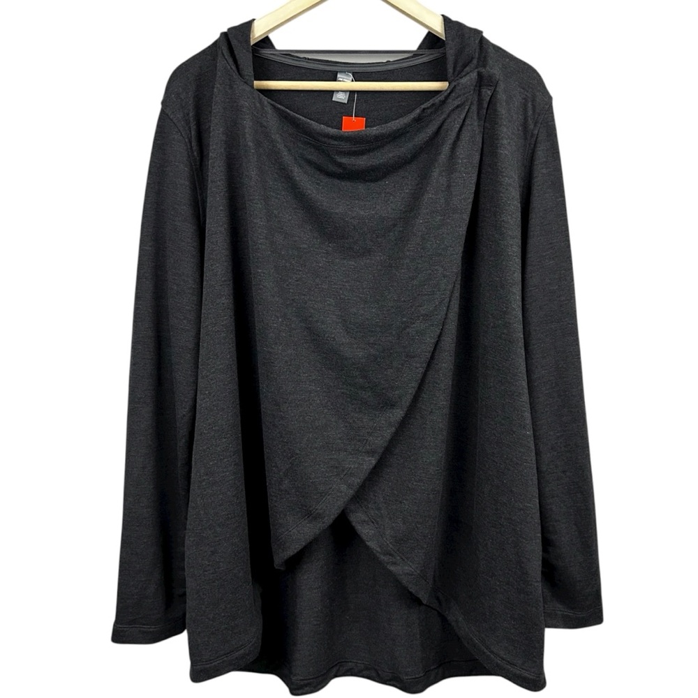NWT Joe Fresh Hooded Long Sleeve Wrap Cardigan Size Large
